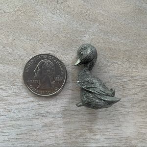 Miniature Pewter Duck